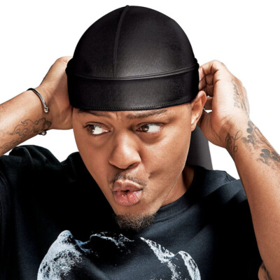 Long Head Wrap Scarf Male Satin Bandana Men Fashion Hair Scarf