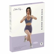 Core Strengthening Sliding Discs Chloe Ting Dual-Sided 2-Pk, New Guide Included