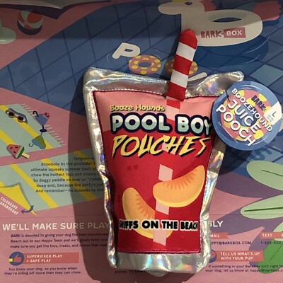 Bark Box Boozehound Juice Pooch Pool Party Animals Large Dog Toy NWT Summer