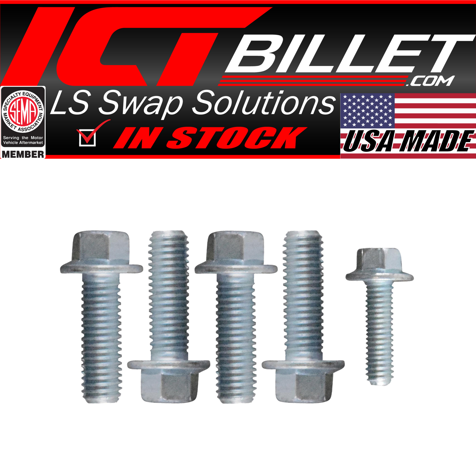 *USA* BOLT KIT ONLY for LS LS1 Oil Pump & Pickup Tube Pipe Screen Mount