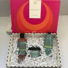 Crabtree Evelyn PEAR PINK MAGNOLIA Set of 3 Body Wash Souffl hand Therapy