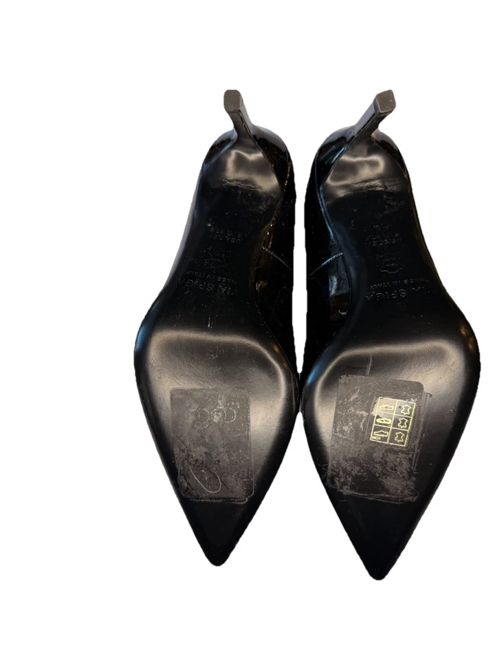 Via Spiga 黑色漆皮意大利制造,7 1/2,高跟鞋 — 第 4/4 张图片