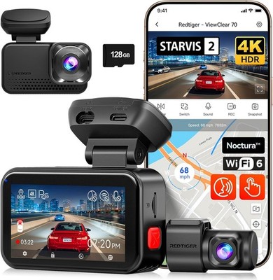 REDTIGER VC70 4K+2.5K Dashcam vorne und hinten, STARVIS 2 IMX678 x Wondrix  Dual