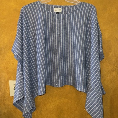 Universal Thread Blue & White Striped Tunic Size OSFM