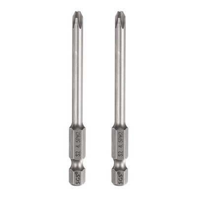 2pcs PH2 Phillips Screwdriver Bit 1/4'' Hex Shank 3'' Long 0.18'' Rod Magnetic
