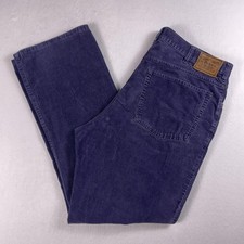 Vtg 90s Polo Ralph Lauren Pants Mens 36x30 Indigo Corduroy 5 Pocket Casual Style