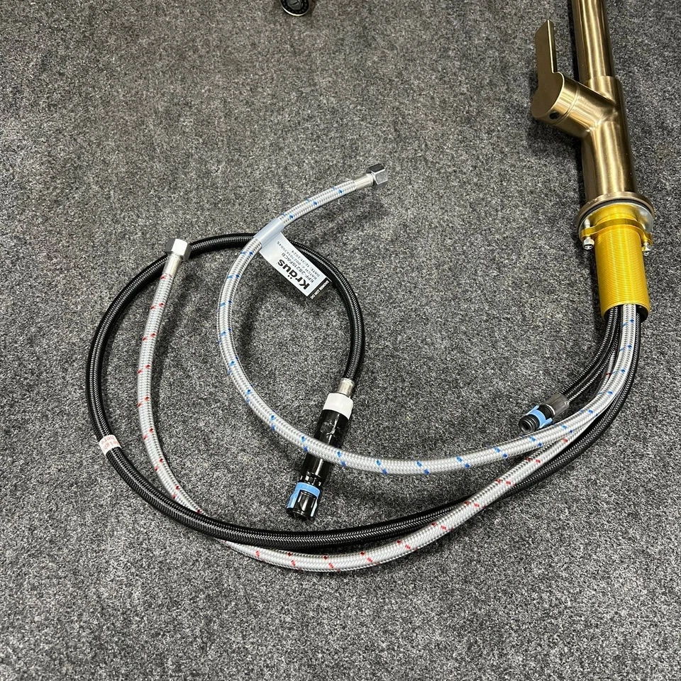 Torneira de cozinha KRAUS KPF-2821SFACB Oletto pull-down, bronze champanhe antigo - Imagem 4 de 4