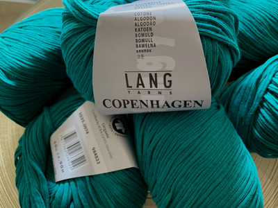 700 g 14 Knl Lang Yarns Copenhagen Wolle Baumwolle Smaragd Petrol Blau Türkis