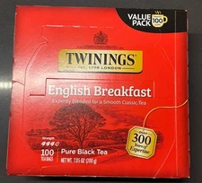Twinings English Breakfast Black Tea, 100 Individually Wrapped bb 3/27