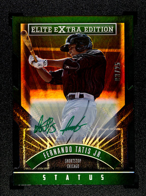 Fernando Tatis Jr 2015 Panini Elite Extra Edition #175 Emerald Die-Cut Auto /25