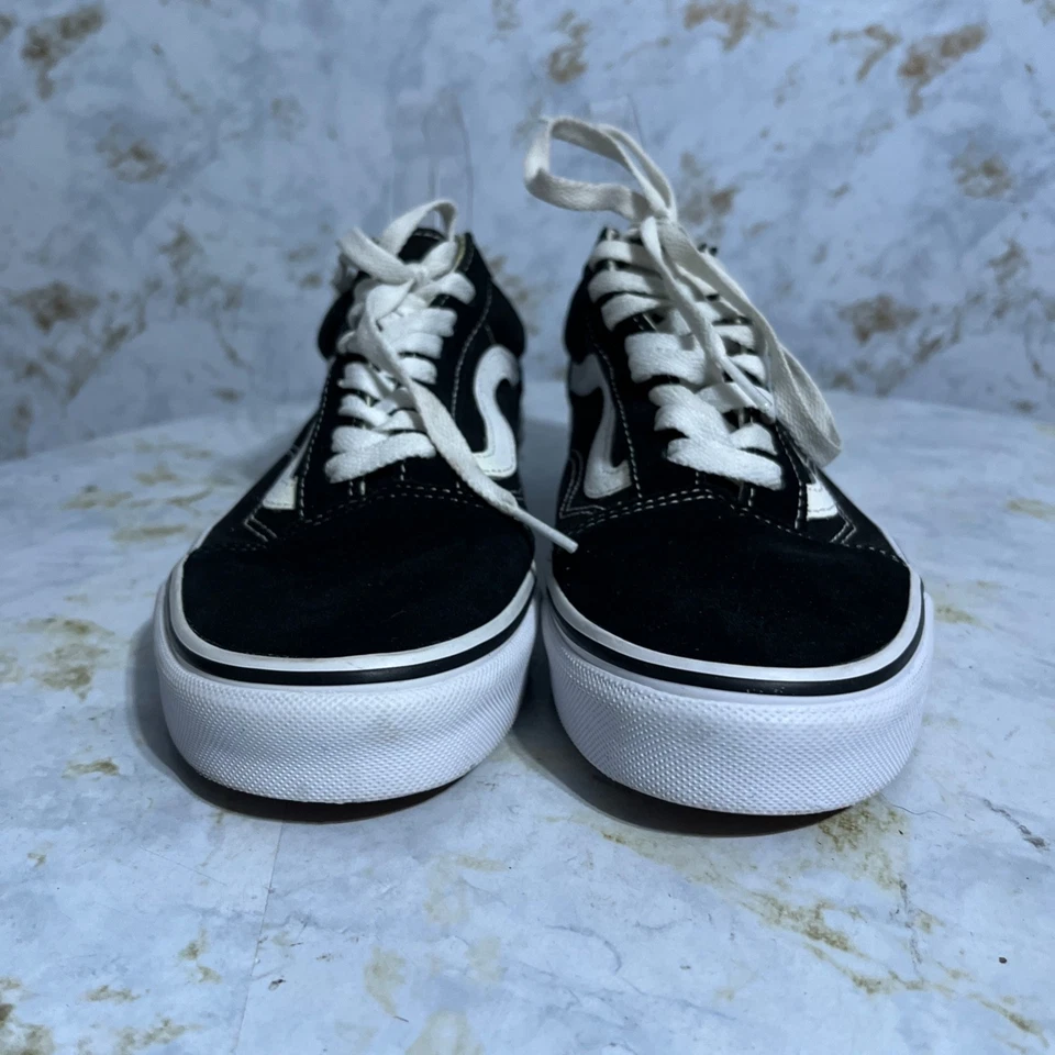Vans Old Skool OTW женщин размер 8,5 туфли черный белый замши повседневный низкий кроссовок - Изображение 2 из 4