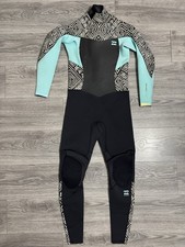 Billabong Synergy 3/2 Back Zip Full Wetsuit Tribal Print Mint