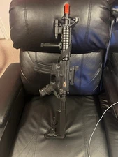 Lancer Tactical Airsoft Gun with Strobe Light LED Light and Red Dot Sight