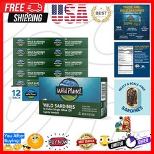 Wild Planet Wild Sardines in Extra Virgin Olive Oil, Lightly Smoked, Tinned F...