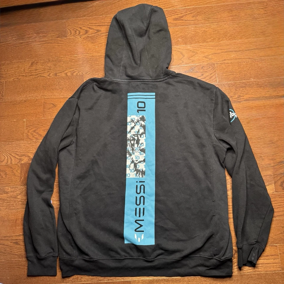 Мужская толстовка с капюшоном Messi Hard Rock XL черный пуловер толстовка футбол премьер-лига - Изображение 2 из 4