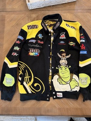 Vintage Chase Authentics M&M Shrek Nascar Jacket Reversible Adult Size XL