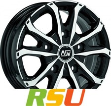 MSW MSW 48 Van gloss black full polished 7x16" ET46 LK5 108 ML 65.06 Alufelge...