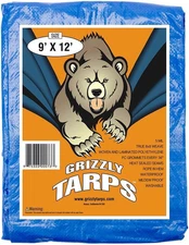 Grizzly Tarps by  9' X 12' Large Multi-Purpose Waterproof Heavy Duty Poly Tarp w