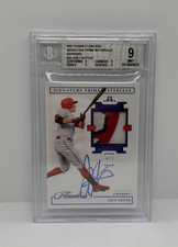2021 Panini Flawless #SPM-JV Joey Votto AUTO Prime PATCH Sapphire BGS 9 #/7 REDS