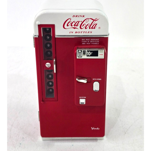 Vintage Coca Cola Die Cast Musical Vendo Coke Machine Bank 1994 READ