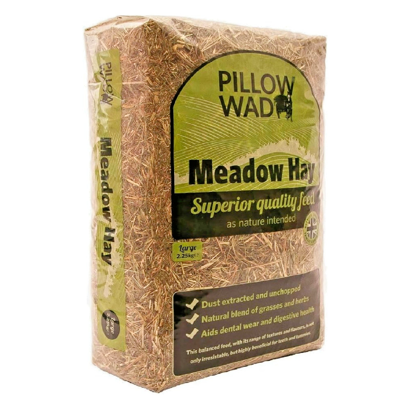 PILLOW WAD MEADOW HAY 1kg, 2.25kg, 3.75kg : Animal Feed Bedding Rabbit Pet Food