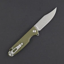 Daggerr Knives Folding Knife 2.88" 8Cr14MoV Steel Blade OD Green FRN Handle