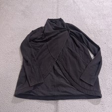 Lululemon Sweater Womens 6 Black Thats A Wrap Snap Button Cardigan Bordeaux