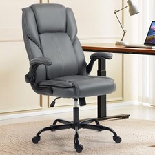 Office Chair - Executive Leather High Back Office Desk Chair with Rocking Fun...