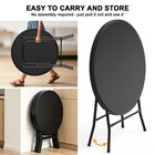OROFULL 32" Round Folding Table, HDPE Desk for Picnic, Banquet & Party, Black — photo 4