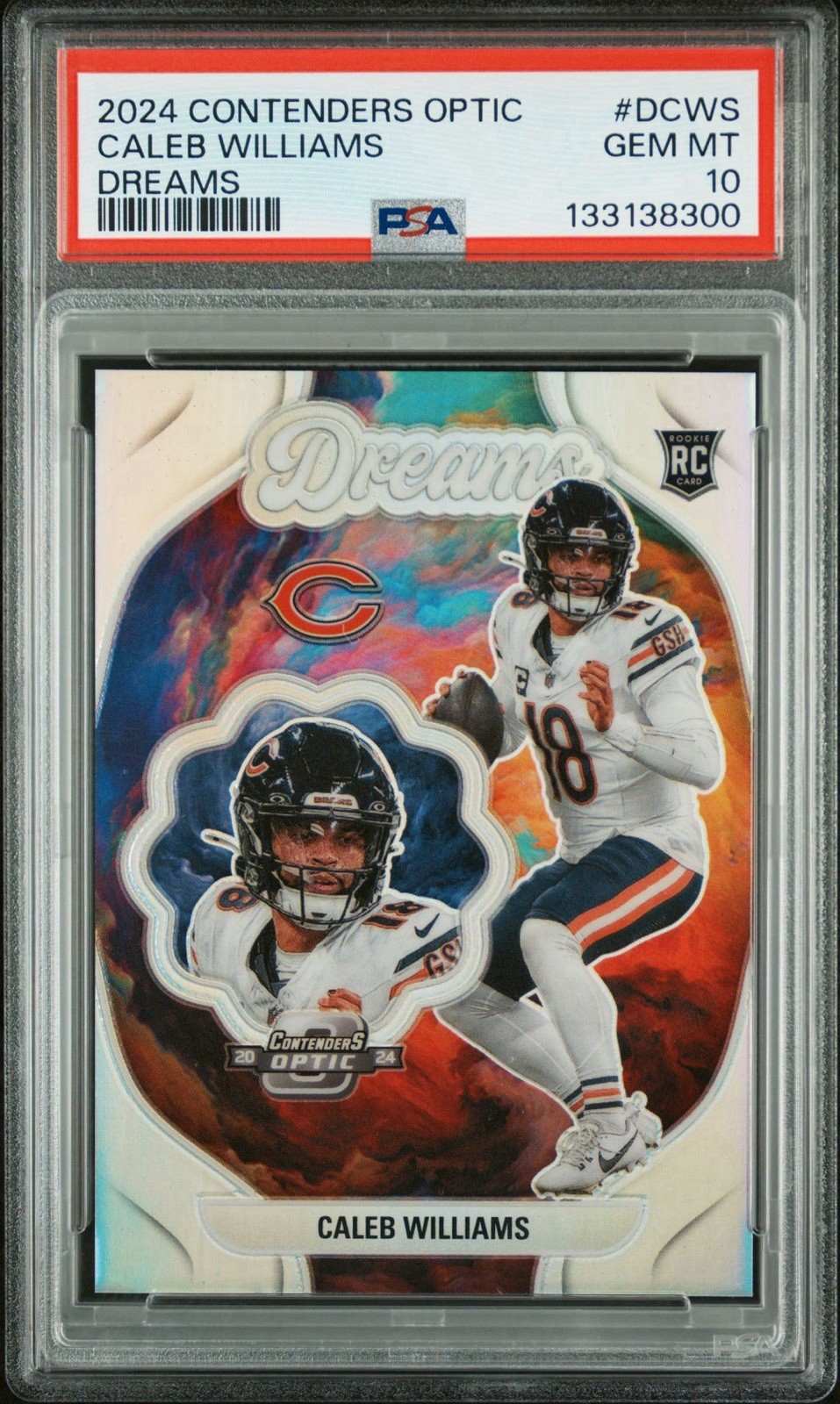 Caleb Williams Panini Contenders Optic Dreams #DCWS Base