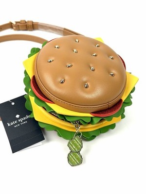 Kate Spade New York Snack Bar 3D Hamburger Burger Crossbody Purse