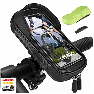 Wasserdicht Fahrrad Handyhalterung 360 Drehbar Lenkertasche 7