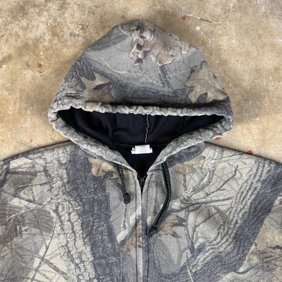 De Colección Y2K Realtree Hardwoods Camuflada Sudadera con Capucha Para Hombre 2XL Cremallera Hecha en EE. UU. Chaqueta de Caza Foto 2 de 4