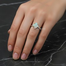 Welo Fire Opal Gemstone 925 Sterling Silver Ring Handmade Jewelry Ring For Gift