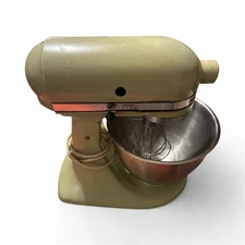 Vintage KitchenAid Model K45 Stand Mixer Green w Bowl+1Attachments Hobart WORKS