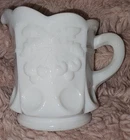 Vintage Westmoreland Milk Glass Cherry Thumbprint Creamer