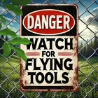Room Vintage Danger Watch for Flying Tin Metal Signs Home Décor 8x12