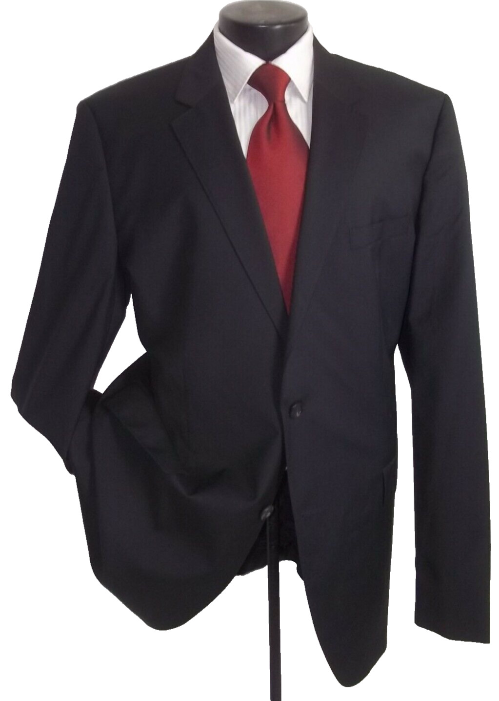 / Hugo Boss Solid Black 2Button Wool Blazer Jacke… - image 2