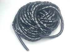 3/4" 20mm Dia x15 ft long Spiral Cable protective wrap black
