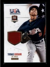 THOMAS BURBANK 2014 PANINI USA BOX SET USED WORN JERSEY PATCH #15/35  ID: 676360