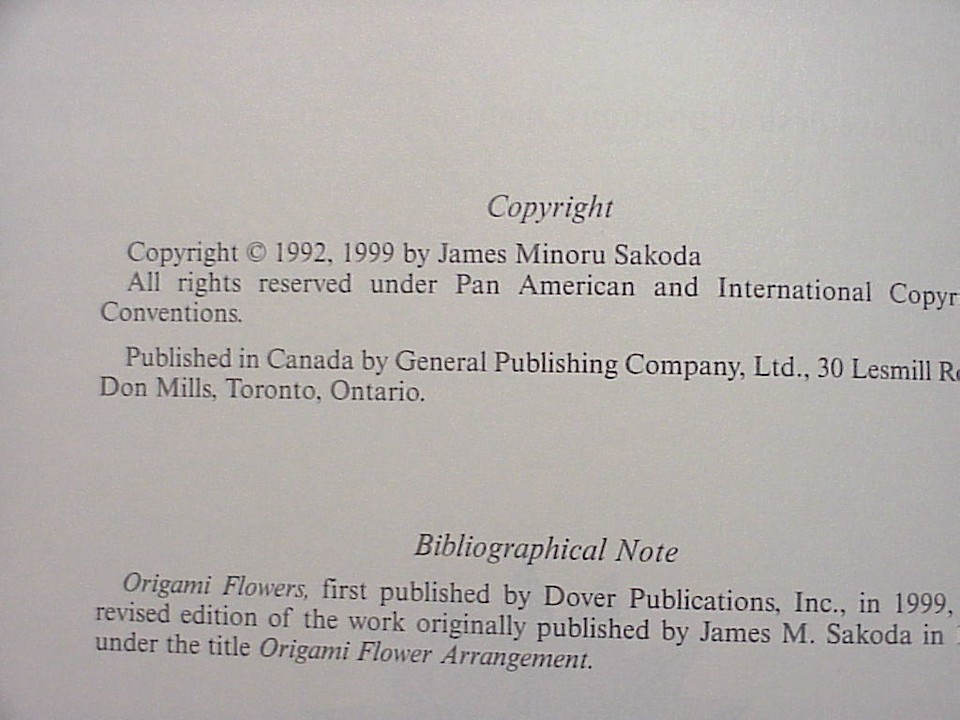 1999 ORIGAMI FLOWERS JAMES MINORU SAKODA JAPANESE TRADITIONS SOFT COVERED BOOK eBay