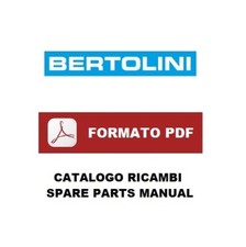 BERTOLINI 125 Catalogo ricambi Manuale parti esplosi motofalciatrice