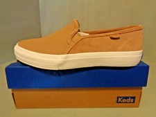 Women's Keds Double Decker Sneakers Slip-On Suede/Fabric Sizes NIB New WH65447