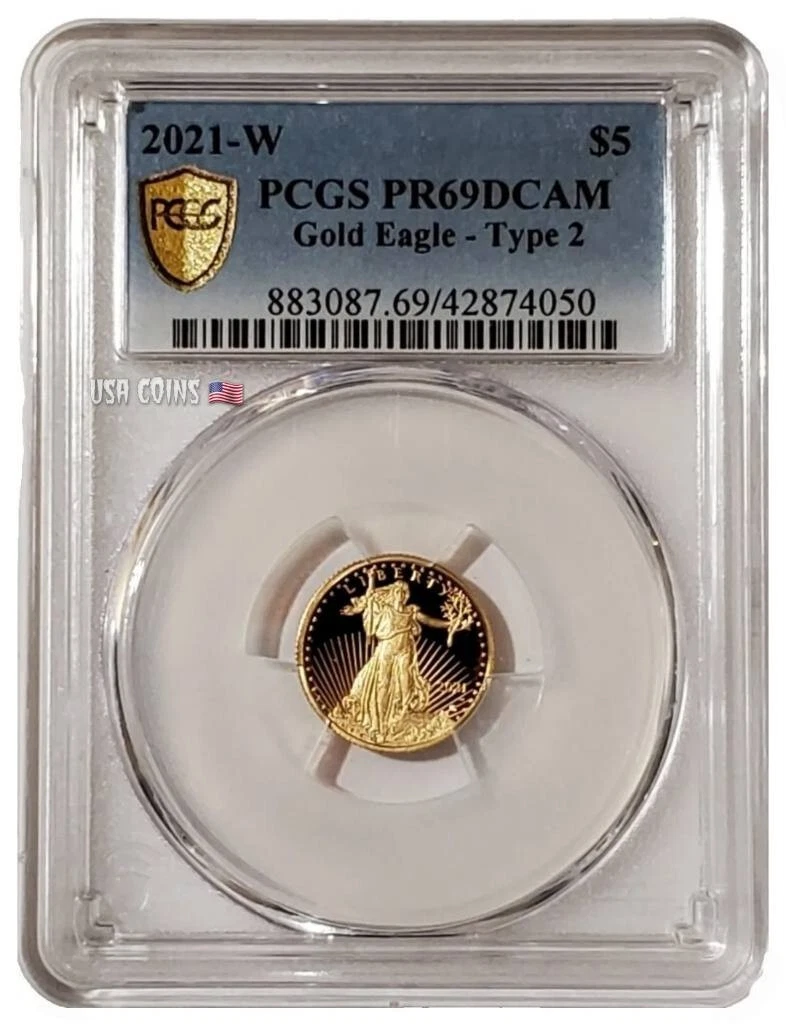 American Eagle PR 69 Graded 1/10 oz Precious Metal Content per