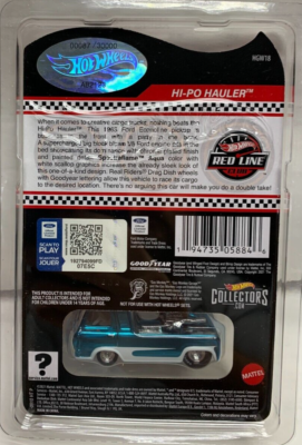 Hot Wheels 2022 Red Line Club Car RLC Spectraflame Aqua HI-PO