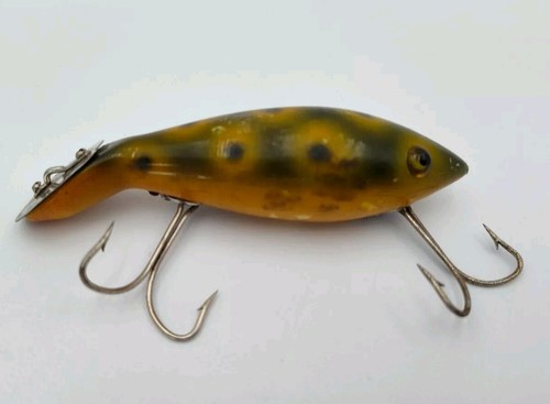✅🐟Collectable 1920-30s LURE Heddon Dowagiac Glass👁 5000 Tadpole Frog📸SEE PICS