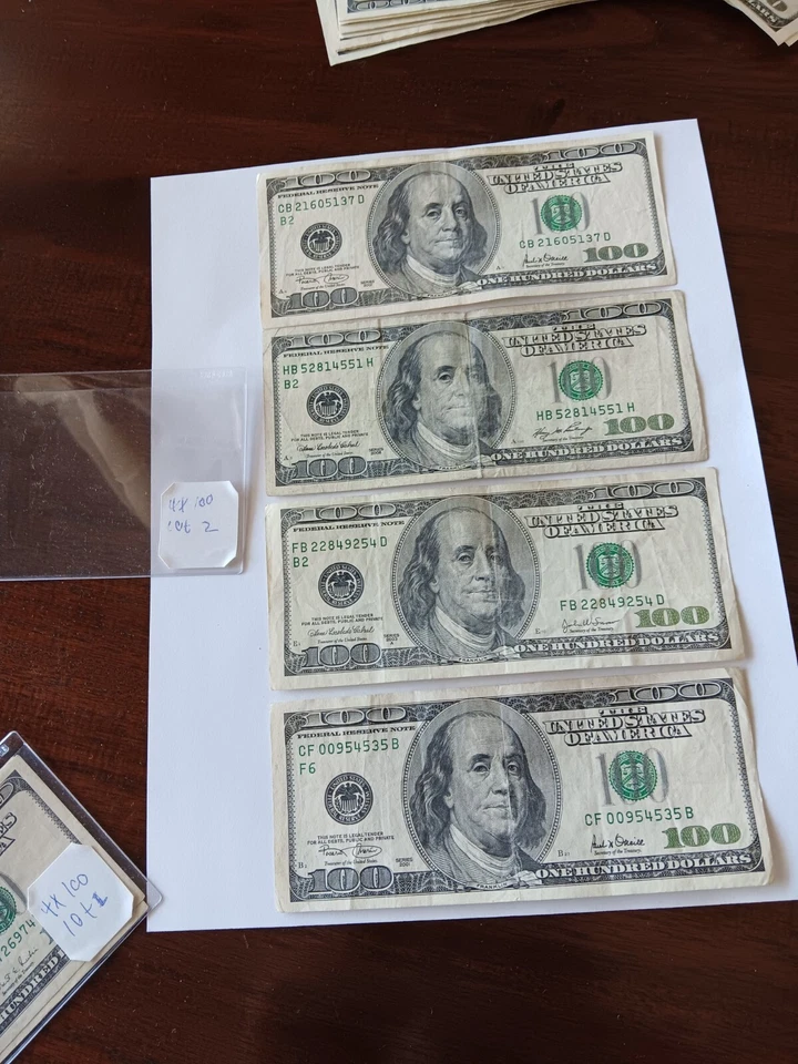 $400 Cash (4x) Old One Hundred Dollar Bills Series 1996-2006. Real Collection! - Image 3 of 4