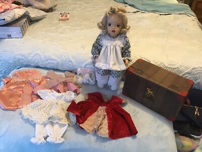 Used Antique Terri Lee Comes with Doll, clothes, and the trunk