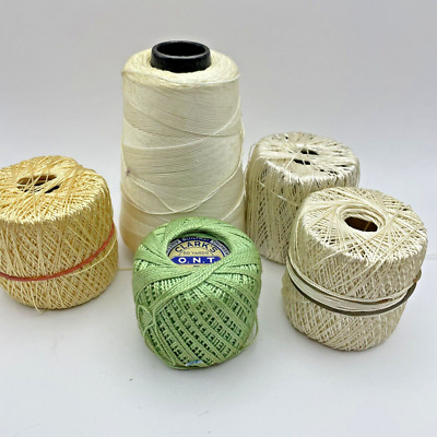 Small Lot Embroidery Type Threads  VINTAGE Mix All Partials Clark s Lilly Mills