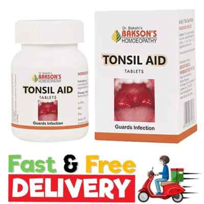 Bakson Tonsil Aid Tablets, Promotes Overall Throat Health, Exp.2028 ( Pack Of 1